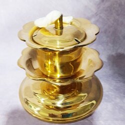 ตะเกียงบัว เล็ก ตะเกียงจุดน้ำมันทองเหลือง กว้าง 3 นิ้ว