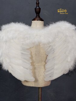 ปีกเด็ก *มีหน้าร้าน ตรงปก พร้อมส่ง *W04 ปีกนางฟ้าขนนกสีขาว ทรงโค้ง แสนสวย พร็อพสำหรับตกแต่งชุดนางฟ้าน่ารัก