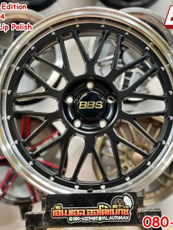 BBS LM ขอบ18 5รู114 ในสี Limited Edition 18x8 ET+35 5x114 สีดำขอบเงา หมุดเงิน