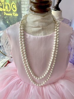 สร้อยคอเด็ก *มีหน้าร้าน ตรงปก พร้อมส่ง*P021 สร้อยคอมุก ใส่ออกงาน มุกสีออฟไวท์ น่ารัก