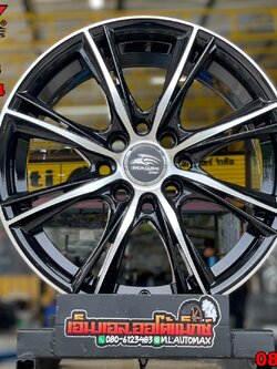 ล้อแม็กซ์ใหม่ขอบ15 SSW233 กว้าง6.5 ออฟ38 4รู100และ4รู114 สีดำขอบเงา