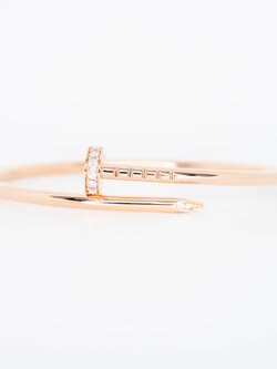 กำไล Cartier Juste Un Clou Bracelet sm With Diamonds ทองชมพู18K ไซส์14 (Used) +กล่องและการ์ดไทย2022