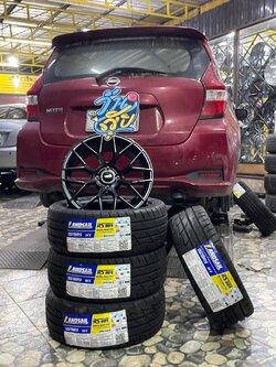 🚘#NISSAN_NOTE 👉#จัดล้อแม็กซ์พร้อมยาง 🛞 #ล้อแม็กซ์ขอบ16 #Brightwheel 4x100 🛞 #พร้อมยาง #Landsail_RS009 195/50R16