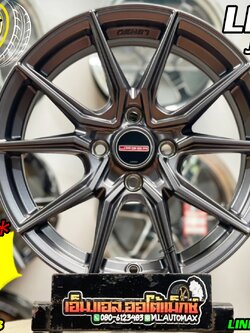 Lenso Jager Java ล้อแม็กซ์Lenso ล้อขอบ15 กว้าง7 ออฟ35 4รู100 สีเทาด้าน(Gray Anthrasite)