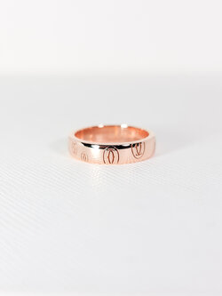 แหวน Cartier Logo de Cartier band ทองชมพู18K ไซส์ 47# (Used)+กล่อง