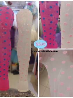 เลกกิ้งเด็ก*มีหน้าร้าน ตรงปก พร้อมส่ง*KZ1228 ลายจุด สีขาวจุดชมพู