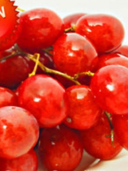 องุ่นกลมแดง หวาน / 50 เม็ด (นอก)