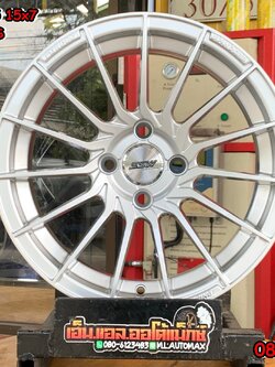 ล้อแม็กขอบ15 Model 355งานไทย SSW 4รู100 กว้าง7 ออฟ38 สีซิลเวอร์