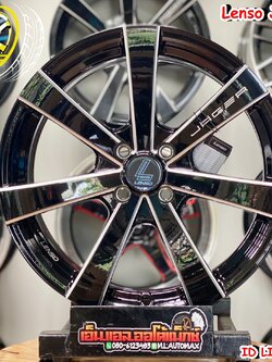 ล้อแม็กขอบ17 Lenso Jager Gamma 17x7.5 ET38 4x100 สีดำมิลลิ่งข้างก้าน BKWA