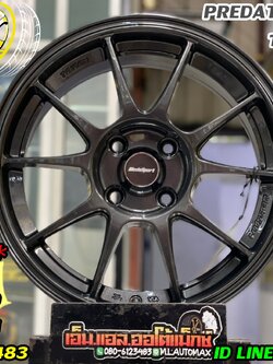 Predator PD-38 TC105 ล้อแม็กซ์ขอบ15 ขอบ15 กว้าง7 ออฟ35 4รู100 สีเทากัน(XP-FMD)
