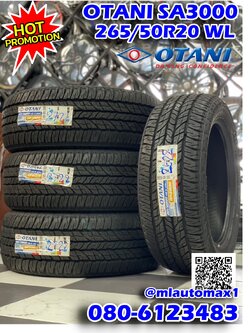 OTANI_SA3000 265/50R20 ยางตัวหนังสือสีขาว (4เส้น) ราคาโปรโมชั่นพิเศษโทรสอบถามได้ค่ะ