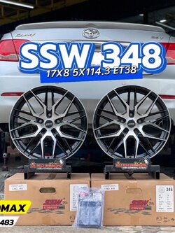TOYOTA_CAMRY 🚘เปลี่ยนยาง 🛞🐘#ล้อSSW_348_17X8 5X114.3 ET38