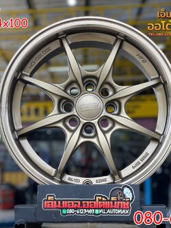 ล้อแม็กซ์ใหม่ขอบ15 Mugen กว้าง7 ออฟ35 4x100 สีดำน้ำตาล คุณภาพดี