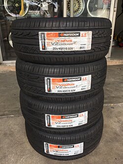 Hankook 205-45-R16 Ventus V12 Evo2 ยางปี17 ราคาเส้นละ 2,350 บาท ยางสัญชาติเกาหลี เกรดพรีเมียม ลายดอกเน้นนุ่มเงียบ และยึดเกาะถนนดีเยี่ยม ยางรับประกันถึง2ปี ต่างจังหวัดจัดส่งสินค้าฟรีทั่วประเทศ