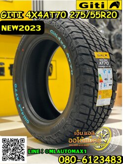GITI 4x4 AT70 275/55R20 ยางใหม่ปี2023 ยางAllTerrian สายลุย คุณภาพดี ยางตัวหนังสือสีขาว