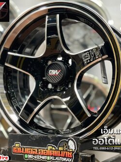 ล้อแม็กซ์ขอบ15 Brightwheels BW-63 ขอบ15 กว้าง7 ออฟ38 4รู100 สีดำขอบเงา(LP/B)