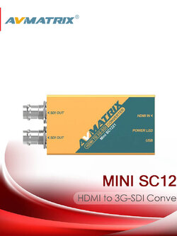 AVMatrix Mini SC1221 HDMI to Dual 3G-SDI Pocket-Size Broadcast Converter
