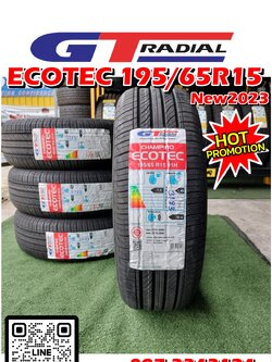 #GT Radial Champiro Ecotec 195/65R15 ยางใหม่ปี2023 (4เส้น)