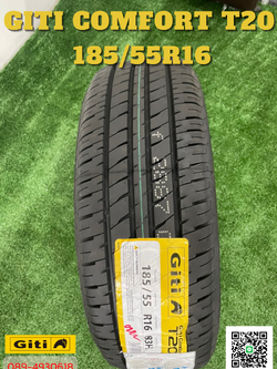 ยางใหม่ GITI Comfort T20 185/55R16 ยางใหม่ปี2022 ราคาโปรโมชั่นพิเศษ พร้อมติดตั้งฟรี