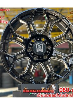 ล้อแม็กซ์ขอบ18ลายออฟโรด หล่อดุดัน Wheel Performance Model WP953 ขอบ18 กว้าง9 ออฟ0 6รู139.7 สีดำเงามิลลิ่งเงิน
