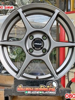 ล้อแม็กขอบ15 P1 งานไทย SSW 4รู100 กว้าง7 ออฟ38 สีเทากัน