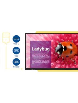 JECTOR UT8601 Interactive Flat Panel Display 4K ทัชสกรีน 86 นิ้ว ความละเอียด 3,840 x 2,160 Pixel