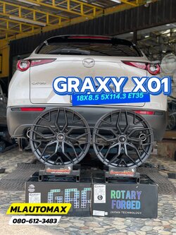 MAZDA_3 🚘 จัดล้อแม็กซ์ 🐘#GRAXY X01 18X8.5 5X114.3 ET35