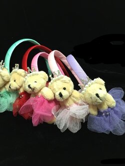 ที่คาดผมเด็ก(หน้าร้านอยู่รัชดา)C158 คาดผมติดตุ๊กตาหมี น่ารัก