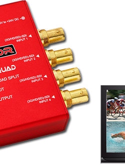 DECIMATOR-QUAD MINIATURE SDI 4 to 1 Quad Split or Down-converter