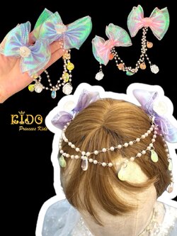 กิ๊บติดผม(หน้าร้านอยู่รัชดา)KF733 สีรุ้ง สีฟ้า มงกุฎเด็ก ประดับผม