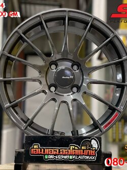 ล้อแม็กซ์ใหม่ขอบ15 RS05RR สีเทากันหน้าเงา กว้าง7ออฟ35 4รู100 SSW