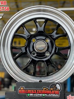 ล้อแม็กซ์ใหม่ขอบ15 Cosmis XT207RB สีดำขอบเงา ล้อคอทมิทแท้ คุณภาพดี 15x6.5 ET38 4x100 สีดำขอบเงา