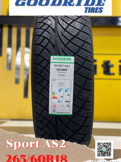 GOODRIDE AS2 265/60R18 ยางใหม่ยางไทย สปอร์ตนุ่มหนึบ