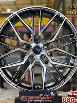 ล้อแม็กซ์ VorsteinerVFF107 (MF-1202) ล้อแม็กซ์ใหม่ขอบ19 หน้า 8.5 ET38 5x113 หลัง 9.5 ET38 5x113 สีดำขอบเงา (HBFP)