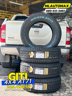 NISSAN_NAVARA🚘เปลี่ยนยาง 🛞🐘#GITI_4X4AT70_265/60R18 🛞 #TPMSตัววัดลมยาง