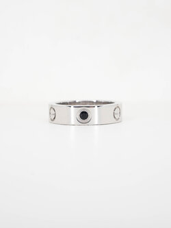 แหวน Cartier Love with Sapphire ทองขาว18K ไซส์ 56# (Used)