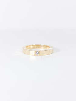 แหวน Cartier Lanieres 1diamond ทองคำ18K ไซส์ 49# (Used)