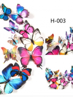 ผีเสื้อติดผนัง มีแม่เหล็ก / ชุด 12 ชิ้น