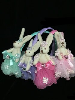 คาดผมเด็ก(หน้าร้านอยู่รัชดา)C159 ที่คาดผมเด็ก คาดผมติดตุ๊กตากระต่าย น่ารัก