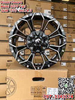 Nissan Navara Model 6079 Fuel 16x8 ET0 6x114.3 ลายดอกไม้