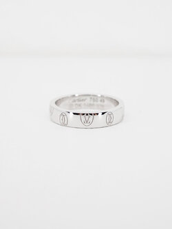แหวน Cartier Logo de Cartier band ทองขาว18K ไซส์ 47# (Used)