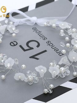 คาดผมเด็ก(หน้าร้านอยู่รัชดา)KF615เส้นคาด ติด ผม ดอกไม้คลิสตัล