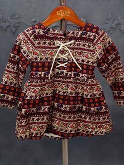 เสื้อกันหนาวเด็ก*มีหน้าร้าน ตรงปก พร้อมส่ง*0132 แขนยาว สีแดง ลายดอก อกไขว้ น่ารัก