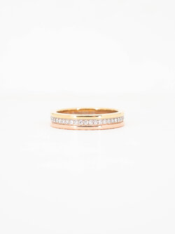 แหวน Cartier Trinity Vendôme Louis Cartier band with Diamonds ทองคำ3สี18K ไซส์ 47# (Used)