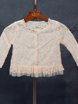 เสื้อคลุมเด็ก*มีหน้าร้าน ตรงปก พร้อมส่ง*896516 แขนยาว สีส้มสะท้อนแสง คอติดมุก น่ารัก