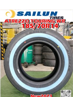 #ยางขอบขาว #SAILUN #ATREZZO #TOURING_WR 185/70R14 ยางใหม่ปี2023