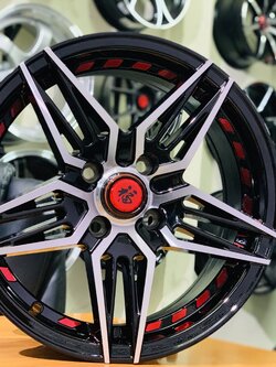 ล้อแม็กซ์ใหม่ขอบ15 5ก้านคู่ ขนาด4รู100 อันเดอร์คัตแดง