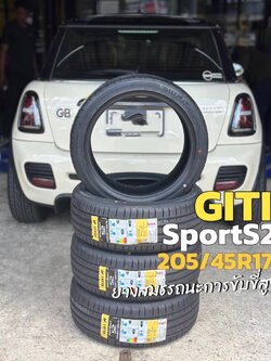 🚘 #Mini_Cooper เปลี่ยนยาง 🛞 #Giti_SportS2 205/45R17 🛞 🛞ยางสปอร์ตสมรรถนะการขับขี่สูง คุ