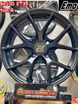 ล้อแม็กซ์ Emotion-R รุ่นFRE ล้อขอบ15 กว้าง7.5 ออฟ35 4รู100 สีดำกึ่งด้าน(SMB)