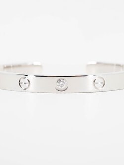 กำไล Cartier Love Cuff Bracelet with 1 Diamond ทองขาว18K ไซส์16 (Used) +กล่องและการ์ดShopไทย2021